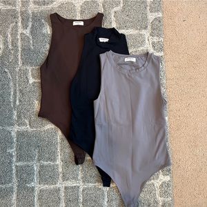Aritzia contour bodysuits set of 3